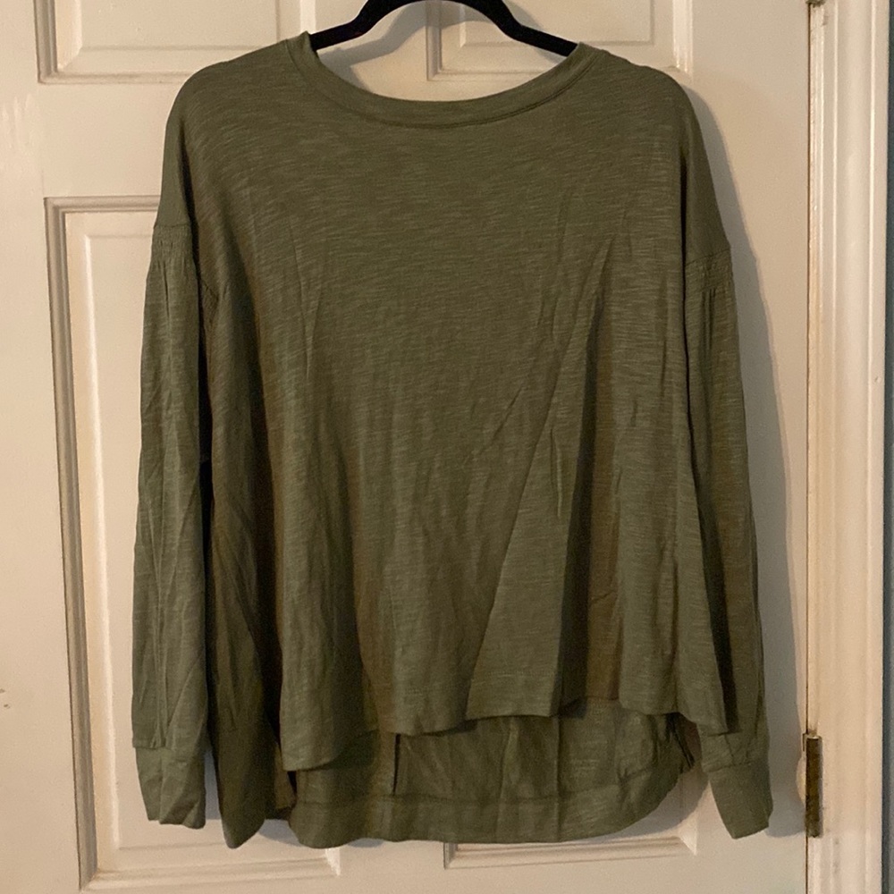 Olive color long sleeve top, Loft brand